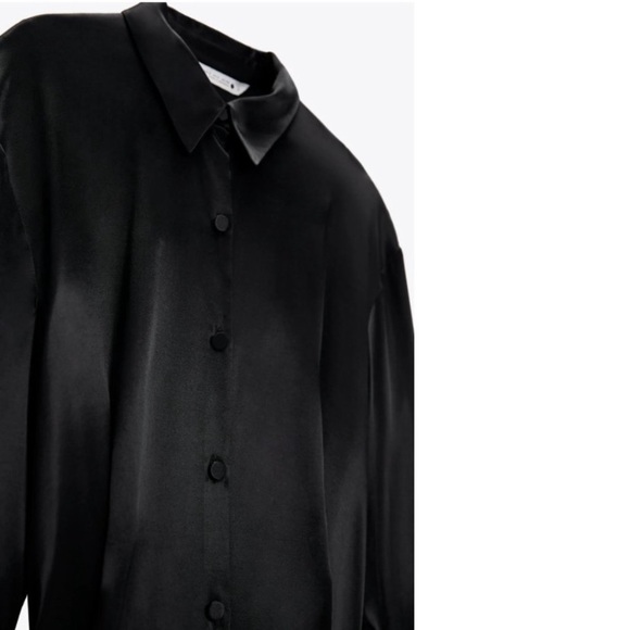 Zara Satin Black Mini Dress - Picture 6 of 6